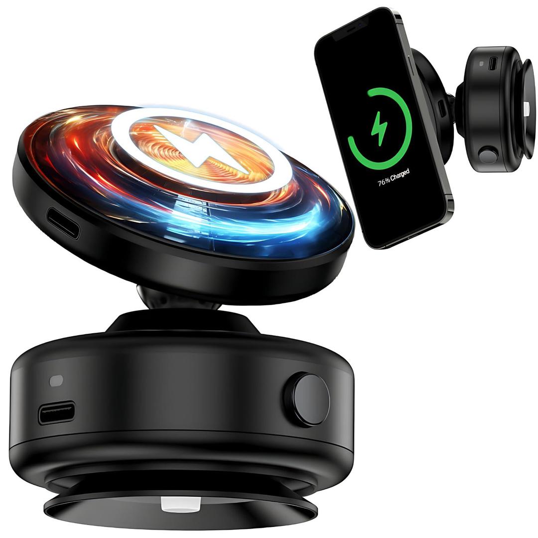 Magnetic Wireless Car Phone Holder Car Charger Mount - Fast Charging and Secure Hold